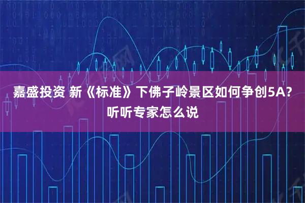 嘉盛投资 新《标准》下佛子岭景区如何争创5A？听听专家怎么说